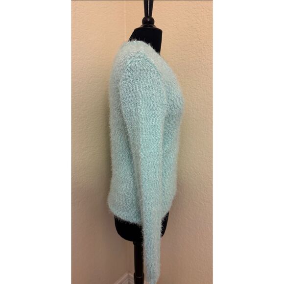 No Boundaries Fuzzy Mint Sweater - Sz Juniors XL - Picture 2 of 9